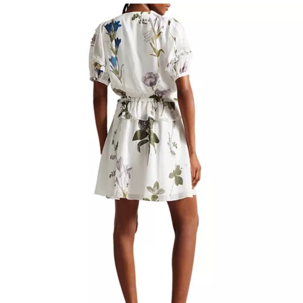 Ted Baker Jaliyaa White Floral Mini Dress - Picture 4 of 11